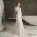 factory price bridal wedding grown Heavy Beading Cathedral Train china factory wedding dress